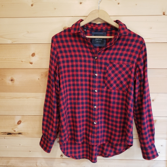 Red Plaid Button-down - Picture 4 of 10